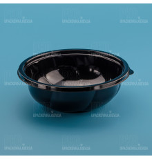Одноразова пластикова упаковка без кришки, чорна 1000 мл. УК-107